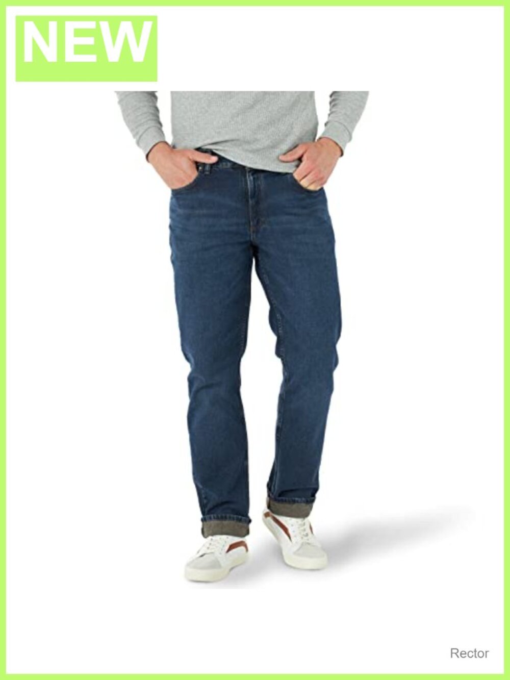 Men's Relaxed Straight Leg Jeans 5-Pocket Mid Rise Casual